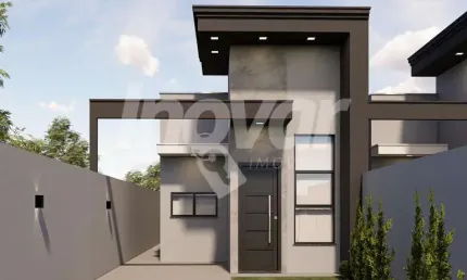 Casa em construção no loteamento gualtieri no jardim coopagro, com 1 suite e 1 quarto