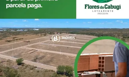 Lotes a venda Loteamento Flores do Cabugi Proximos a URFESA Angicos RN