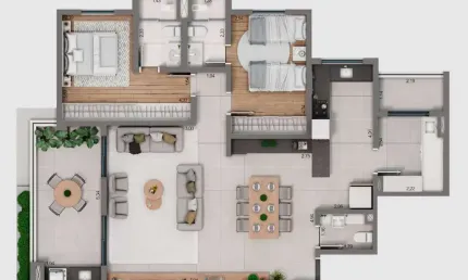 Apartamento com 3 quartos à venda na josé rogich junior, 45, vila lucy, sorocaba por r$ 858.473