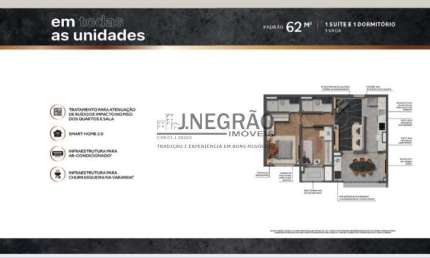 Apartamento com 2 quartos à venda na Aclimação, São Paulo , 62 m2 por R$ 940.000