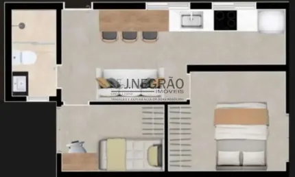 Apartamento com 2 quartos à venda na Vila Moinho Velho, São Paulo , 34 m2 por R$ 240.000
