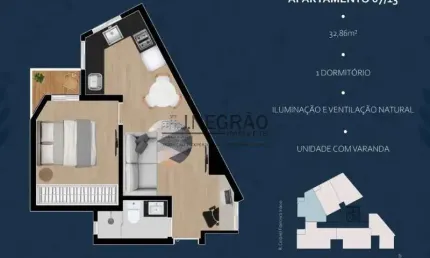 Apartamento com 1 quarto para alugar na Vila Moinho Velho, São Paulo 
