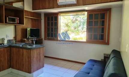 Apartamento quarto e sala mobiliado e decorado 40m2 na Praia do Forte