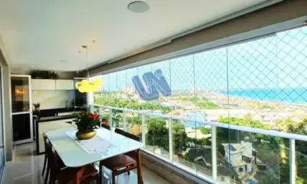 Hemisphere 360 decorado e nascente 4 quartos revertido para 3 suítes + closet enorme 142m2 em Pituaçu