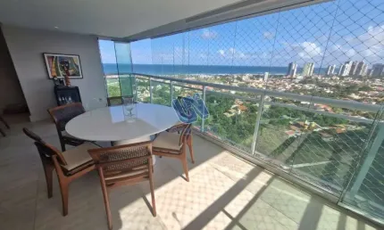 Apartamento 3 Suítes com vista mar 144m2 em Jaguaribe