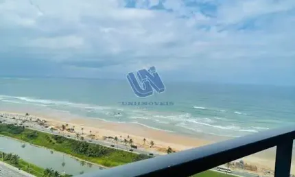 Apartamento três suítes, nascente  pé na areia em jaguaribe com maravilhosa vista mar