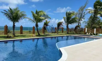 Excelente village 2 suites térreo nascente lavabo duas vagas frente mar mobiliado infraestrutura