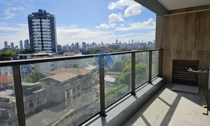 Apartamento quarto e sala com vista mar 30m2 na federação