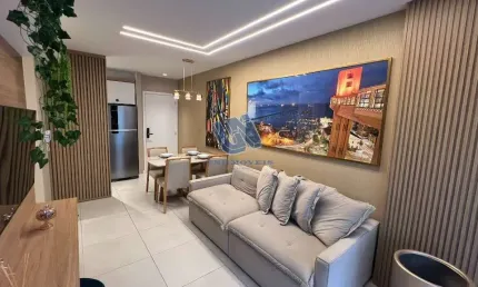 Apartamento quarto e sala com vista mar 48,75m2 na Barra