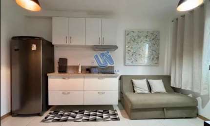 Apartamento quarto e sala nascente mobiliado 22m2 no Caminho das Árvores