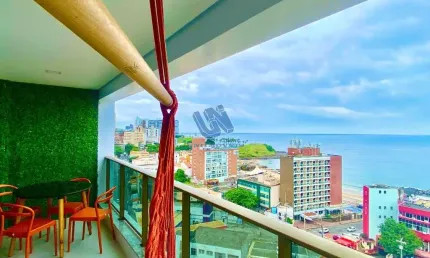 Apartamento quarto e sala com vista mar 48,75m2 na Barra