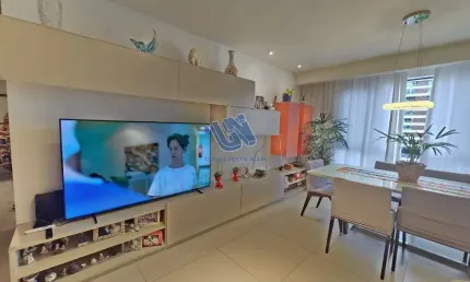 Apartamento a venda na pituba decorado com 3 quartos suítes nascente 113m2