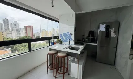 Apartamento quarto e sala com vista mar 36m² andar alto a venda na Vitoria