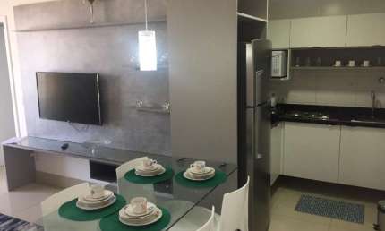 Lindo Apartamento Decorado quarto e sala no Caminho das Árvores 45m2 (Taxas Inclusas)