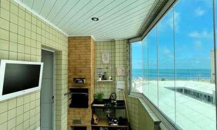Apto 2 Dorm (2 Suítes) 1 Vaga Sacada Gourmet Envidraçada Mobiliado 50m da Praia