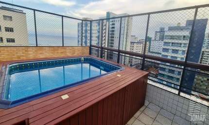 Cobertura Luxuosa 3 Suítes Vista Mar Piscina Churrasqueira 2 Vagas Mobiliada