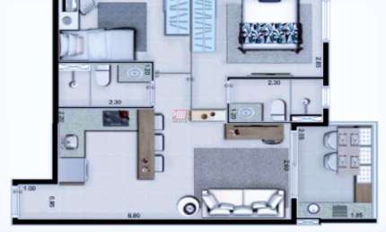 Apartamento no Bairro Rudge Ramos em São Bernardo do Campo