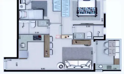 Apartamento no Bairro Rudge Ramos em São Bernardo do Campo