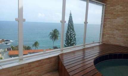 COBERTURA 2 SUITES , PISCINA E VISTA MAR PERMANENTE A VENDA ONDINA SALVADOR