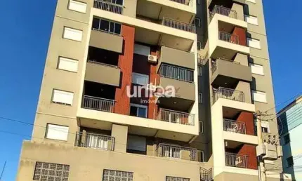 Apto 01 dormitório sacada com churrasqueira e garagem no ed cafarnaum sta maria