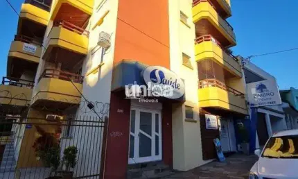 Apto 02 dormitórios frente sacada com churrasqueira e garagem em santa maria