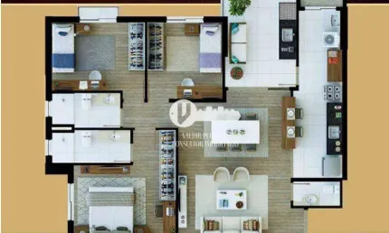 Apartamento com 3 dormitórios à venda, 100 m² por r$ 1.190.000,00 - chácara areal - indaiatuba/sp
