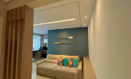 Apartamento moderno, móveis planejados, 2 suítes e 2 vagas praia das toninhas ubatuba