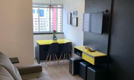 Apartamento Mobiliado com 1 Quarto para alugar, 42m² - Bela Vista