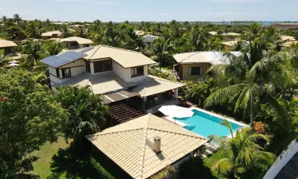 BELÍSSIMA CASA DE PRAIA COM 4 SUÍTES À VENDA – PORTEIRA FECHADA | RESERVA IMABASSAÍ