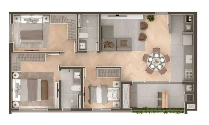 Apartamento no água verde, 3 dormitórios, sacada com churrasqueira, 1 vaga.