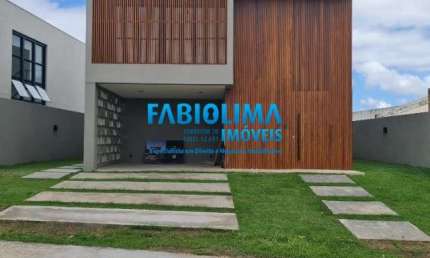 Casa em condomínio fechado com 4 quartos à venda na Rua Abrolhos, 2, Alphaville (Abrantes), Camaçari