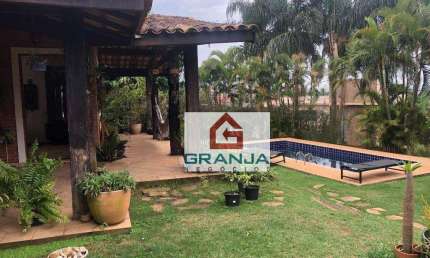 Belíssima Casa Terrea com 4 suítes, 450 m² - venda por R$ 3.680.000 ou aluguel por R$ 16.885/mês - Palos Verdes - Cotia/SP