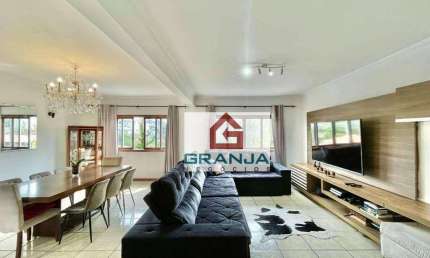 Casa com 4 dormitórios (2 suítes), escritório, churrasqueira! à venda, 350 m² por R$ 1.200.000 - Granja Viana - Jardim das Flores - Cotia/SP