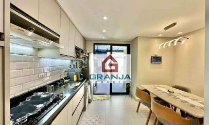 Incrível e Privativo! Loft c/ 2 suítes, climatizada, varanda e cozinha gourmet, escritório! à venda, 169 m² por R$ 1.350.000 - Granja Viana - Cotia/SP