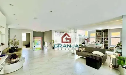 Imóvel de Alto Padrão com 3 suítes, living para 6 ambientes, climatizada, gourmet! à venda, 489 m² por R$ 1.990.000 - Nova Higienópolis - Jandira/SP