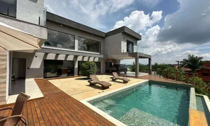 Sofisticada casa com excelente acabamento! 4 suítes, gourmet, living integrado! à venda, 326 m² por r$ 2.890.000 - parque das artes - sp