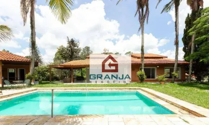 Incrível casa com 5 dormitórios (3 suítes), churrasqueira, bar,piscina, sauna à venda, 470 m² por R$  - Palos Verdes - Cotia/SP