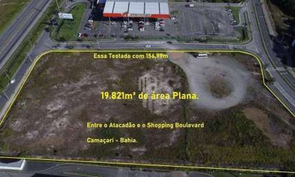 CAMAÇARI - ÁREA COM 19.821m² na melhor localização da Cidade. Ideal para os seus projetos. Entrem em contato conosco e agendem uma visita.
