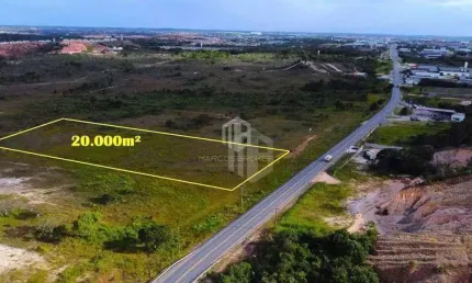 CAMAÇARI - TERRENO com 20.000m³ plano, de frente para a pista da Avenida Jorge Amado. Ideal para logística, condomínio de Galpões e Fábricas.