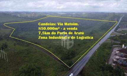 Área Industrial Estratégica em Candeias – 830.000m² | Próxima ao Porto de Aratu | Infraestrutura Completa para Indústrias e Logística!