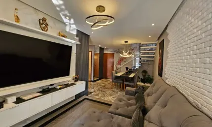 Cobertura para venda em rudge ramos com 2 quartos, sendo 2 suítes, 203m²