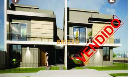 Sobrado novo em fase de acabamento, com 2 dormitórios à venda, 67 m² por R$ 469.000 - Campo Comprido - Curitiba/PR