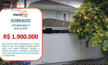 Sobrado com 4 Quartos à venda em Jardim Esplanada II com 250m²