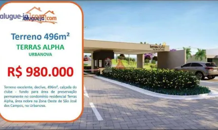 Terreno à venda, 496 m² por R$ 980.000,00 - Condomínio Residencial Alphaville I - São José dos Campos/SP