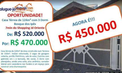 Casa à venda no Residencial Bosque dos Ipês - São José dos Campos/SP com 76 m²