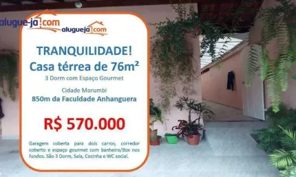 Casa com 3 quartos à venda, 76 m² - Cidade Morumbi - São José dos Campos/SP