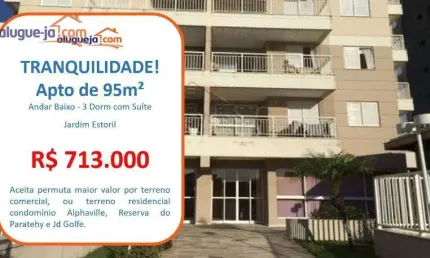 Apartamento com 3 quartos à venda, 95 m² - Jardim Estoril - São José dos Campos/SP