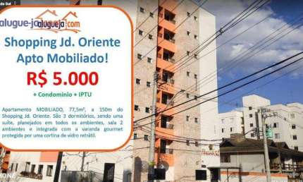 Apartamento com 3 dormitórios para alugar, 75 m² por R$ 5.510,00/mês - Jardim Oriente - São José dos Campos/SP