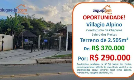 Terreno à venda no Village Alpino - São José dos Campos/SP com 2505 m²