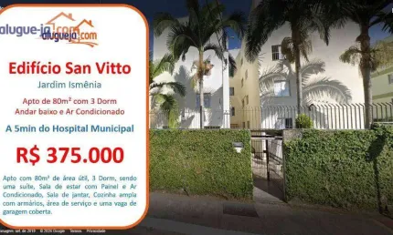 Apartamento com 3 quartos à venda na Rua Uberlândia, Jardim Ismênia, São José dos Campos